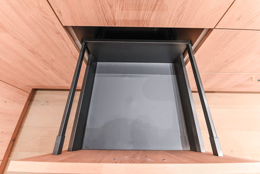 Custom Modern Kitchen with White Oak Look Kitchen Cabinetry with Dekton Countertops