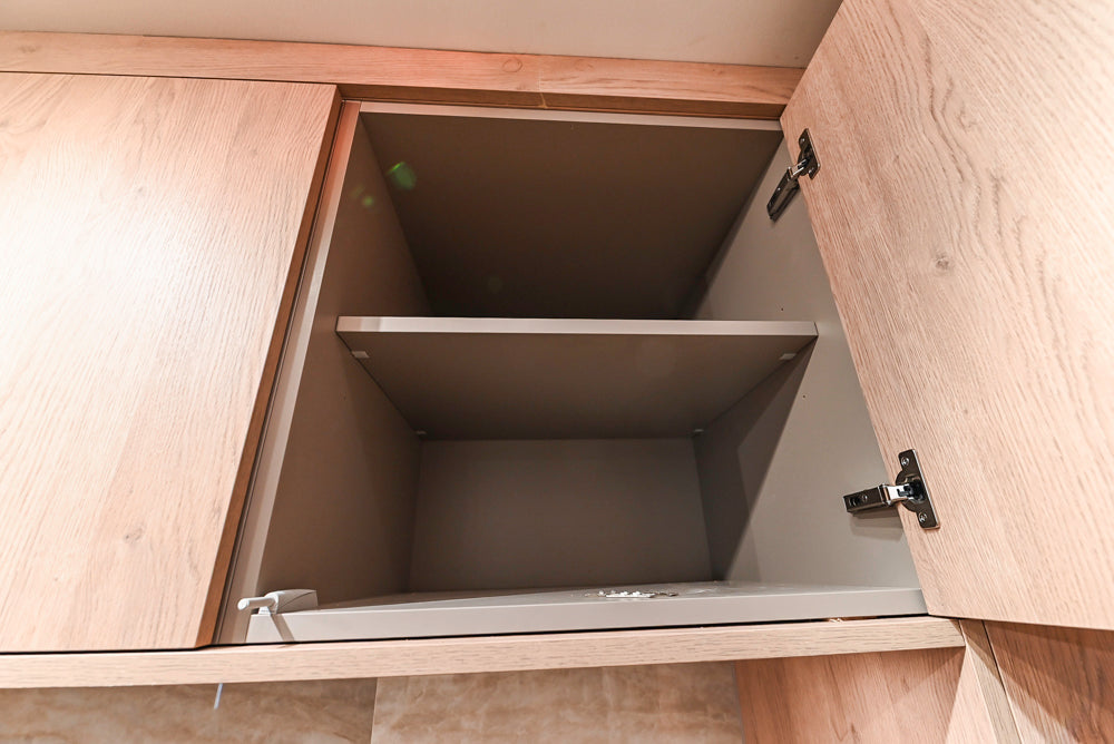 Custom Modern Kitchen with White Oak Look Kitchen Cabinetry with Dekton Countertops