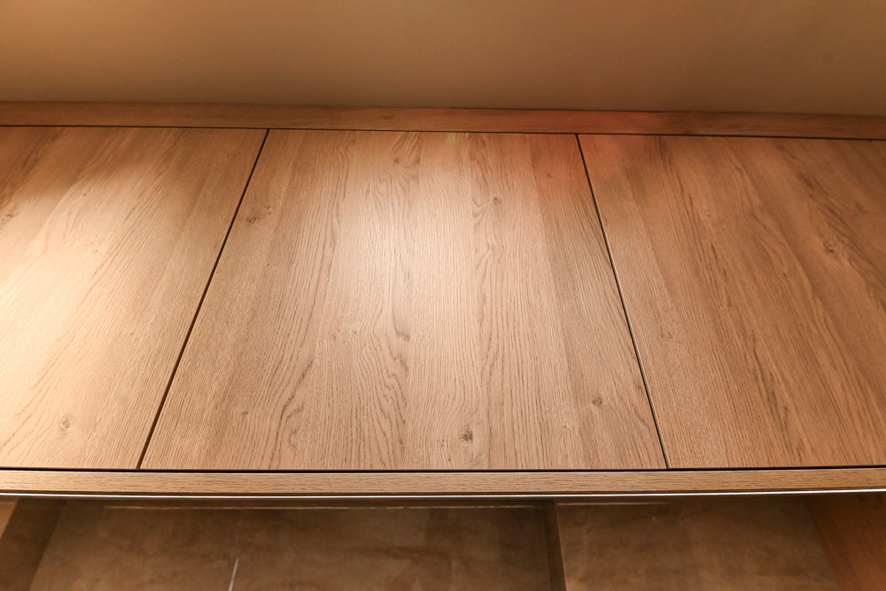 Custom Modern Kitchen with White Oak Look Kitchen Cabinetry with Dekton Countertops