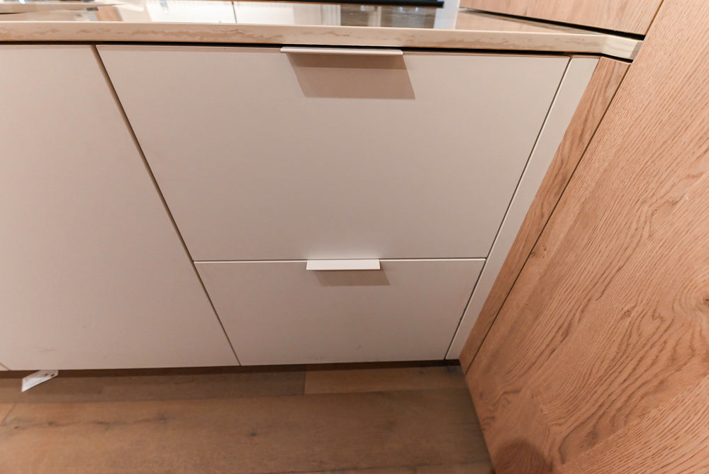 Custom Modern Kitchen with White Oak Look Kitchen Cabinetry with Dekton Countertops