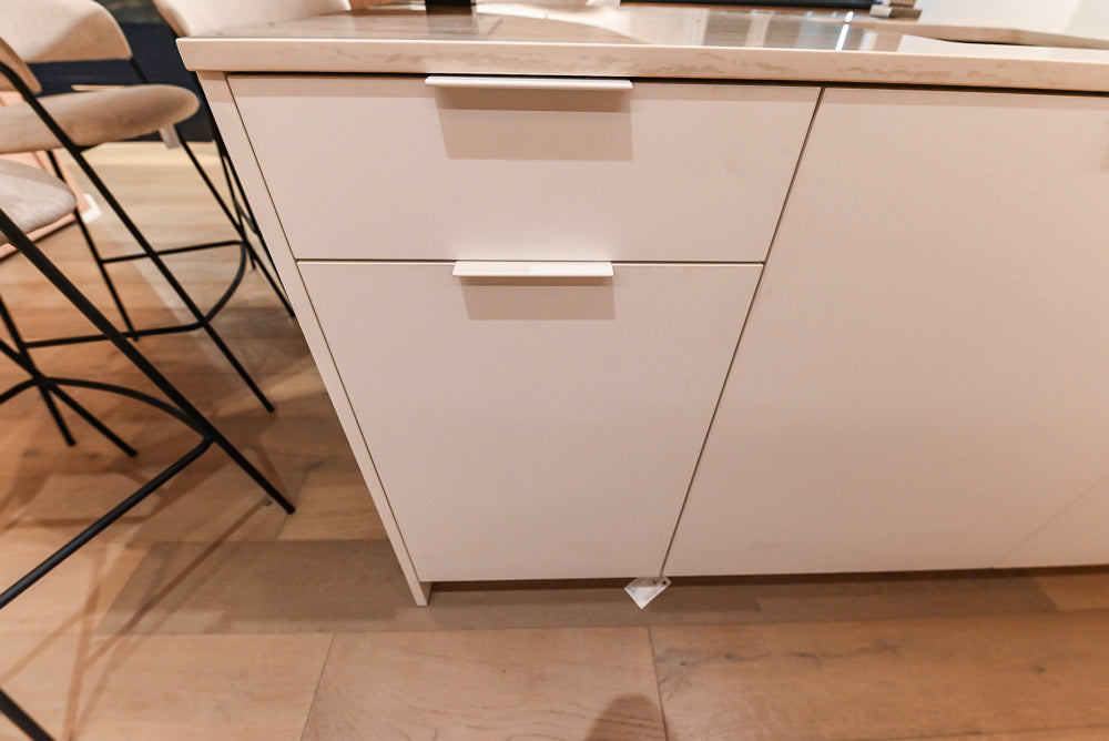 Custom Modern Kitchen with White Oak Look Kitchen Cabinetry with Dekton Countertops