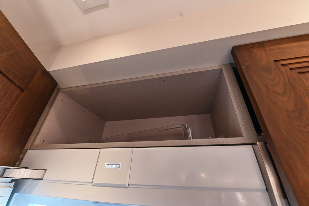DOCA Modern Brown & White Kitchen with Neolith Island and Countertops