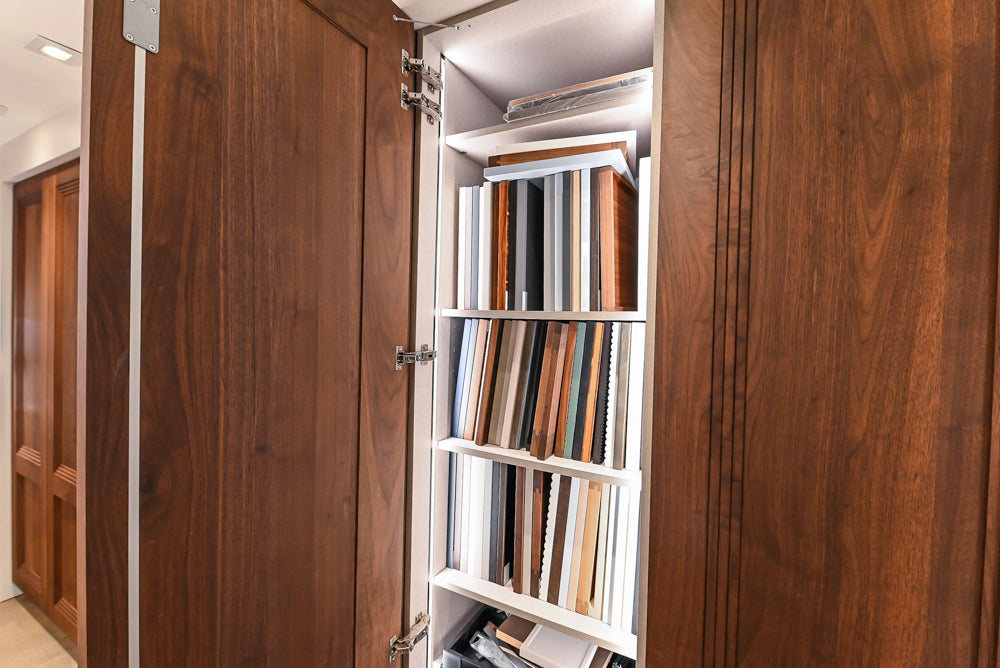 DOCA Modern Brown & White Kitchen with Neolith Island and Countertops