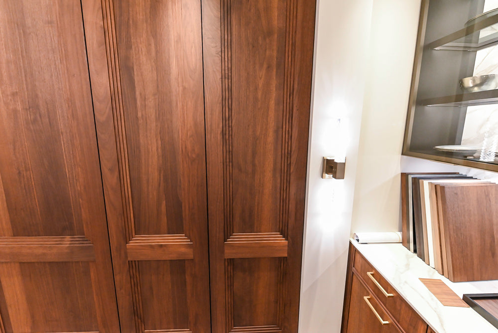 DOCA Modern Brown & White Kitchen with Neolith Island and Countertops