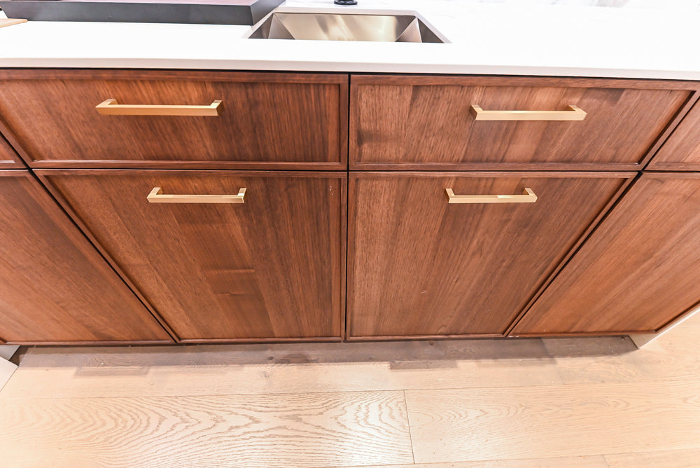 DOCA Modern Brown & White Kitchen with Neolith Island and Countertops