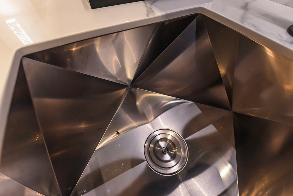 DOCA Modern Brown & White Kitchen with Neolith Island and Countertops