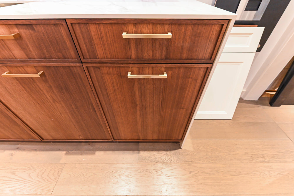 DOCA Modern Brown & White Kitchen with Neolith Island and Countertops