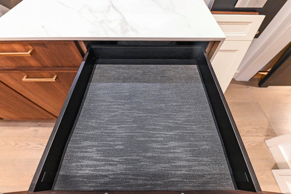 DOCA Modern Brown & White Kitchen with Neolith Island and Countertops