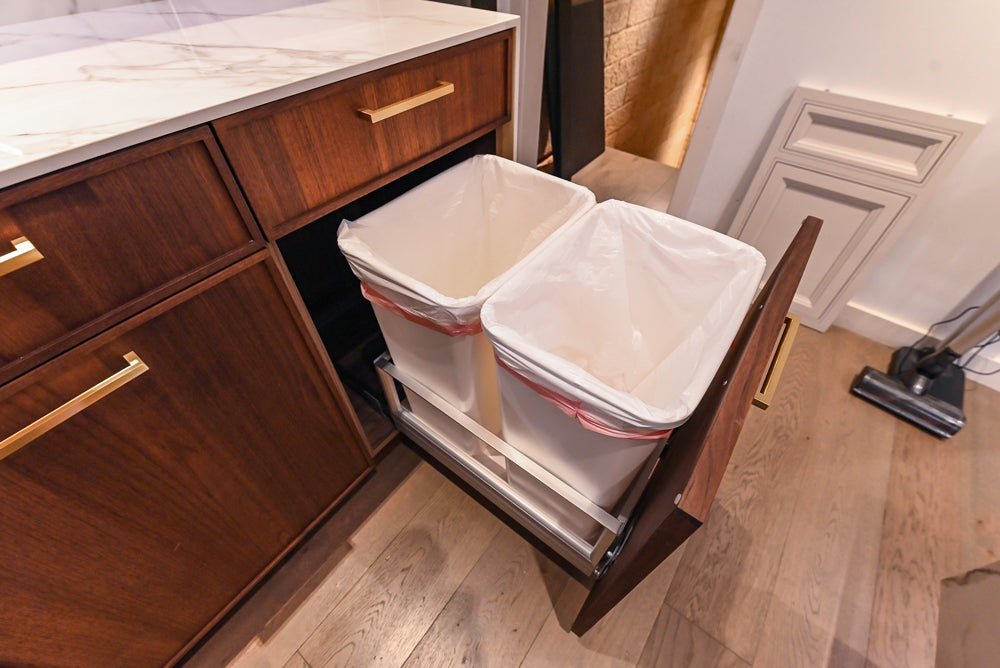 DOCA Modern Brown & White Kitchen with Neolith Island and Countertops