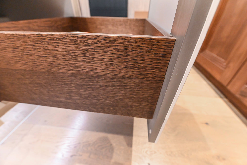 DOCA Modern Brown & White Kitchen with Neolith Island and Countertops