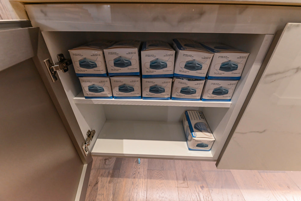 DOCA Modern Brown & White Kitchen with Neolith Island and Countertops