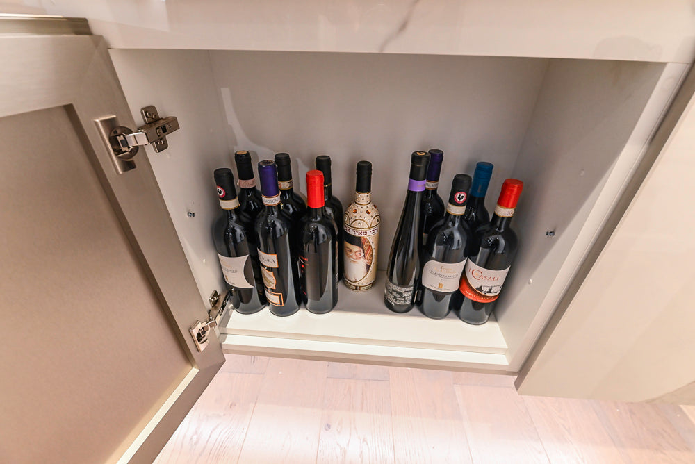 DOCA Modern Brown & White Kitchen with Neolith Island and Countertops