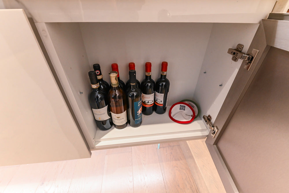 DOCA Modern Brown & White Kitchen with Neolith Island and Countertops