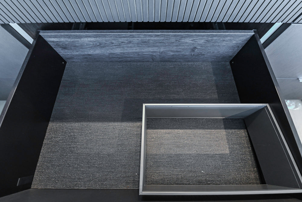 DOCA Modern Classic Brown Wood Veneer Kitchen Cabinets with Neolith Countertops