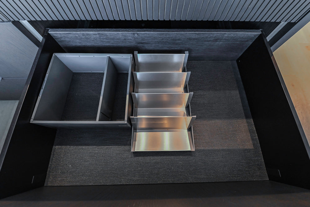 DOCA Modern Classic Brown Wood Veneer Kitchen Cabinets with Neolith Countertops