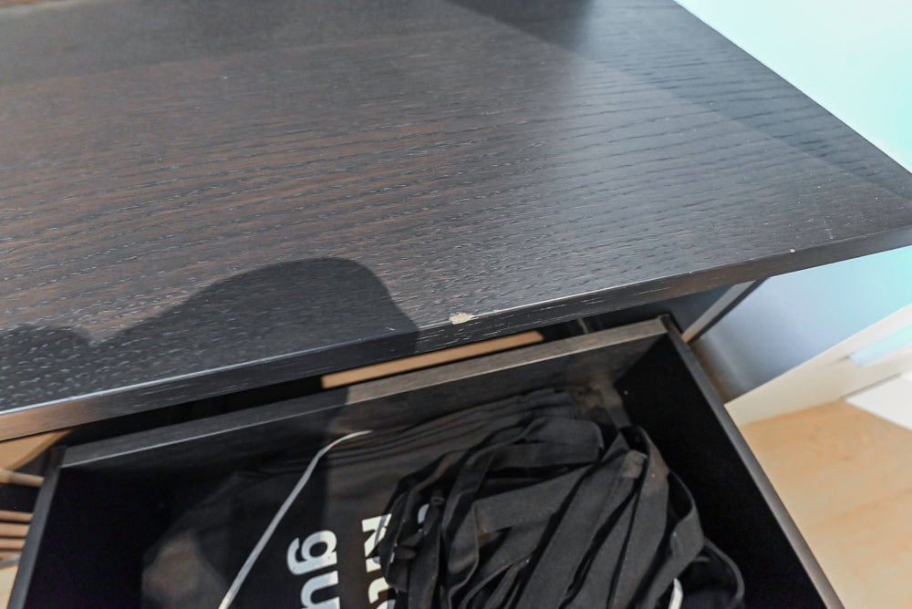 DOCA Modern Classic Brown Wood Veneer Kitchen Cabinets with Neolith Countertops