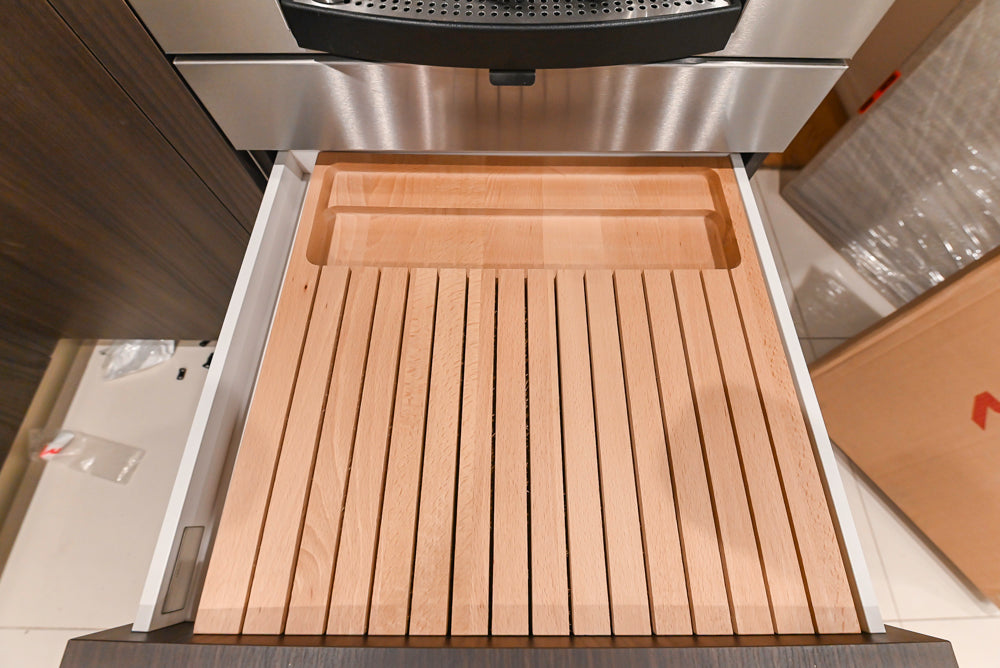 Custom Modern Kitchen Corner with Quartz Countertops, Sink and Faucet