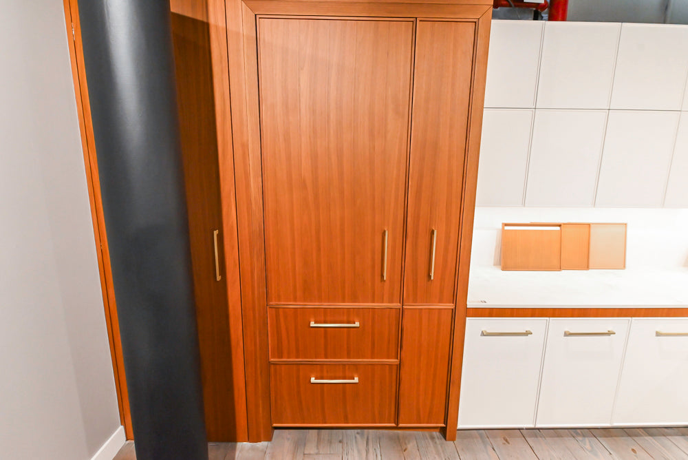 Aster Cucine Modern Two-Tone Kitchen with Dekton Countertops and Wolf Range