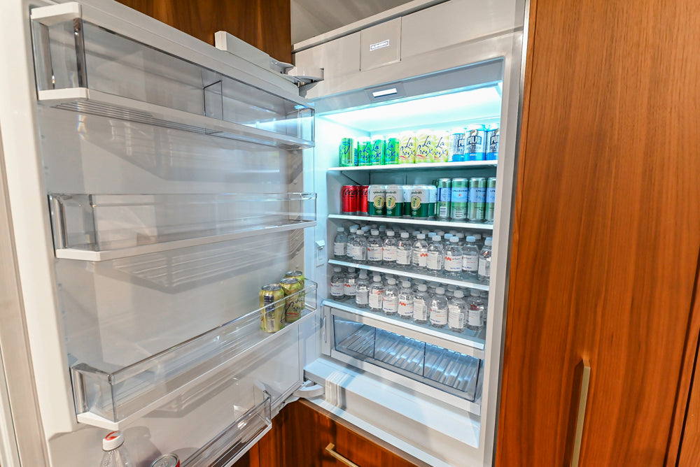 Aster Cucine Modern Two-Tone Kitchen with Dekton Countertops, Wolf Range & Sub-Zero Refrigerator