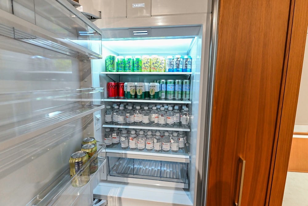 Aster Cucine Modern Two-Tone Kitchen with Dekton Countertops, Wolf Range & Sub-Zero Refrigerator