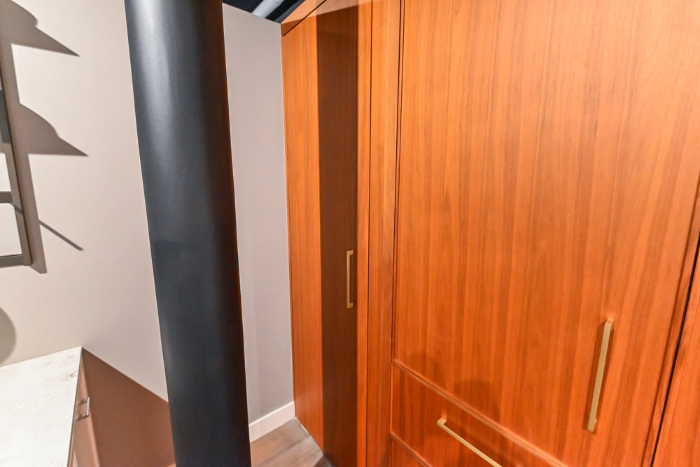 Aster Cucine Modern Two-Tone Kitchen with Dekton Countertops, Wolf Range & Sub-Zero Refrigerator