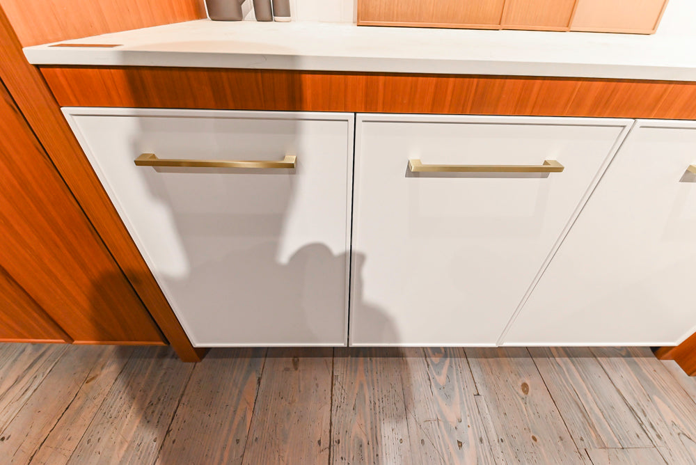 Aster Cucine Modern Two-Tone Kitchen with Dekton Countertops, Wolf Range & Sub-Zero Refrigerator