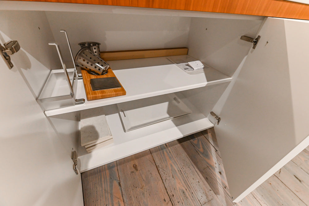 Aster Cucine Modern Two-Tone Kitchen with Dekton Countertops, Wolf Range & Sub-Zero Refrigerator