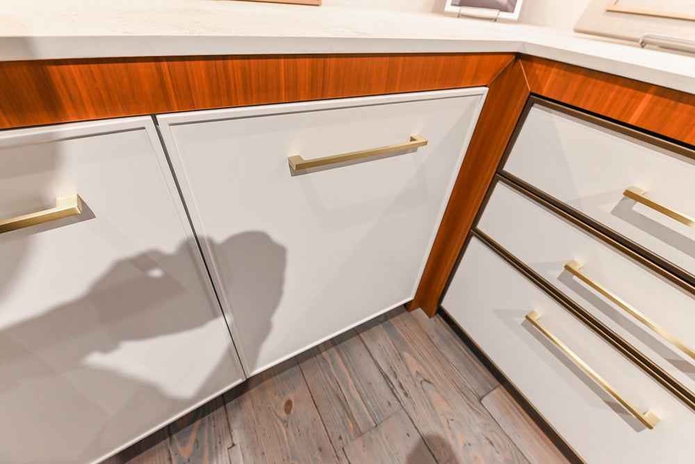 Aster Cucine Modern Two-Tone Kitchen with Dekton Countertops, Wolf Range & Sub-Zero Refrigerator