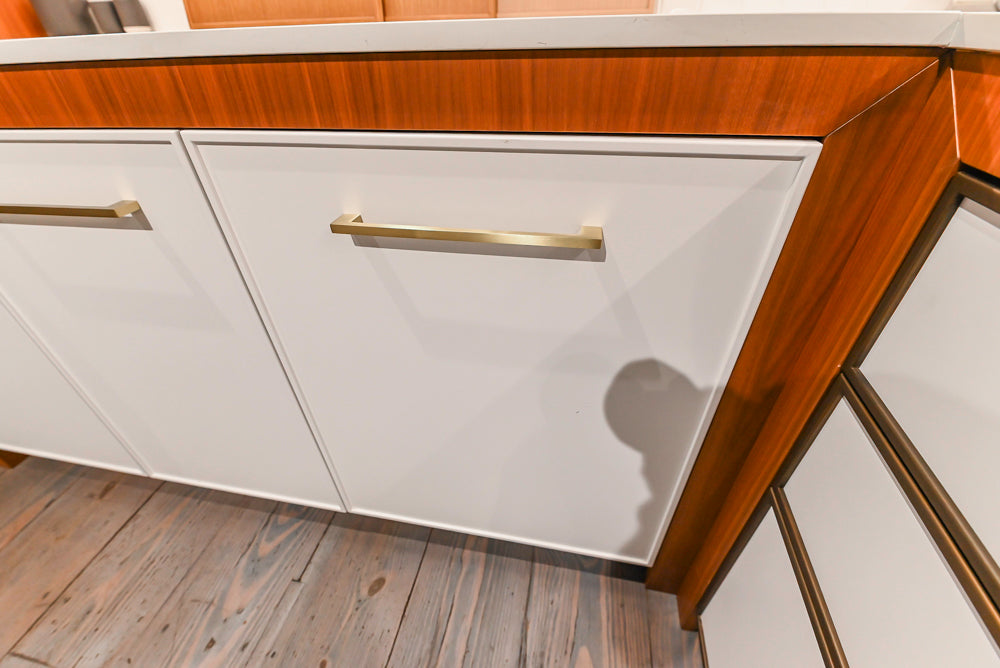 Aster Cucine Modern Two-Tone Kitchen with Dekton Countertops, Wolf Range & Sub-Zero Refrigerator