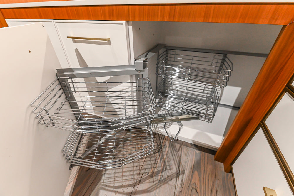 Aster Cucine Modern Two-Tone Kitchen with Dekton Countertops, Wolf Range & Sub-Zero Refrigerator