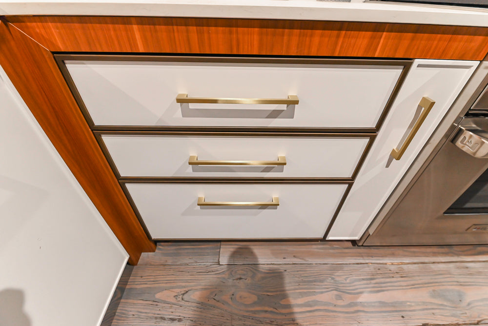 Aster Cucine Modern Two-Tone Kitchen with Dekton Countertops, Wolf Range & Sub-Zero Refrigerator