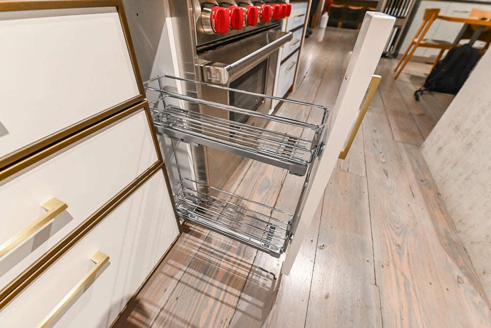 Aster Cucine Modern Two-Tone Kitchen with Dekton Countertops, Wolf Range & Sub-Zero Refrigerator