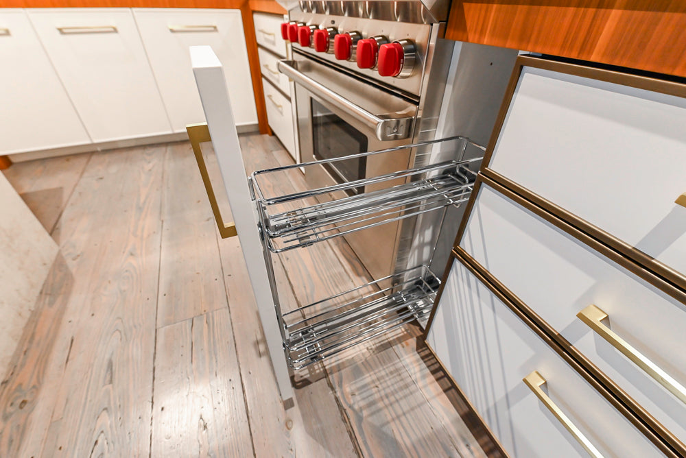 Aster Cucine Modern Two-Tone Kitchen with Dekton Countertops, Wolf Range & Sub-Zero Refrigerator