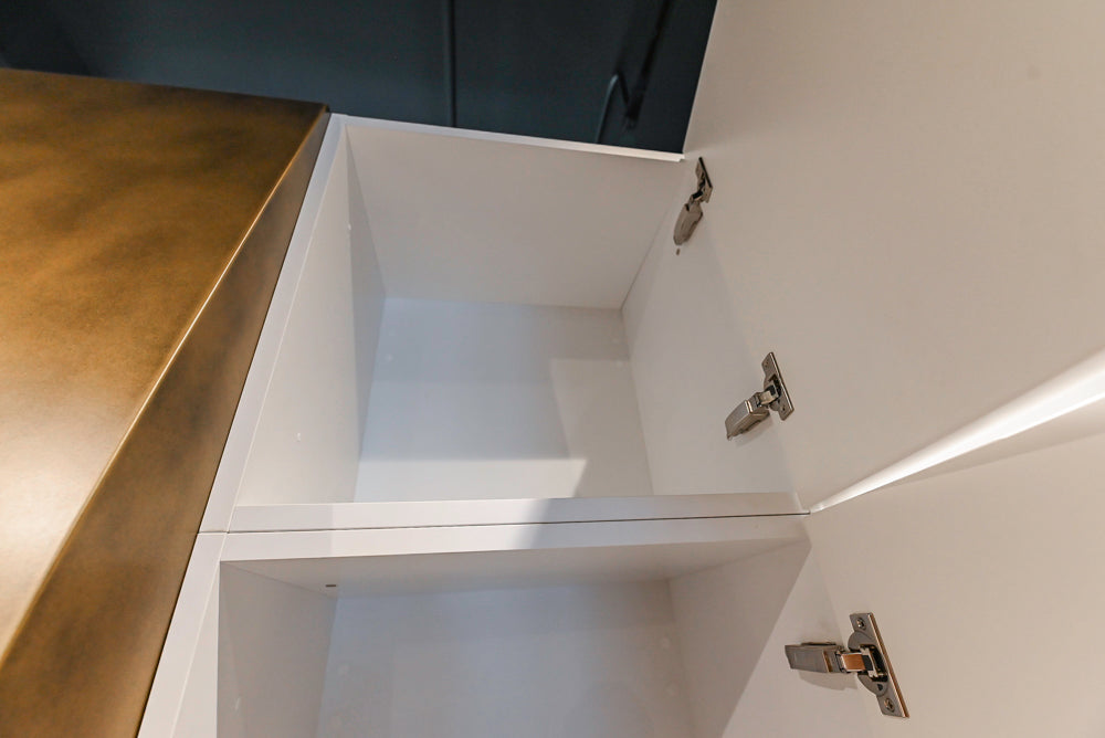 Aster Cucine Modern Two-Tone Kitchen with Dekton Countertops, Wolf Range & Sub-Zero Refrigerator