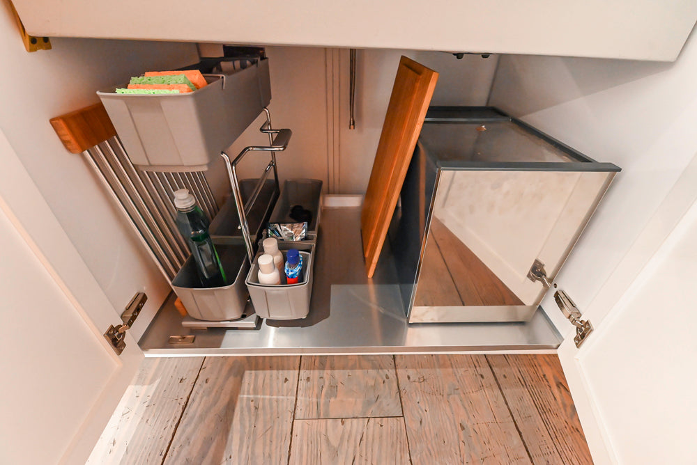 Aster Cucine Modern Two-Tone Kitchen with Dekton Countertops, Wolf Range & Sub-Zero Refrigerator