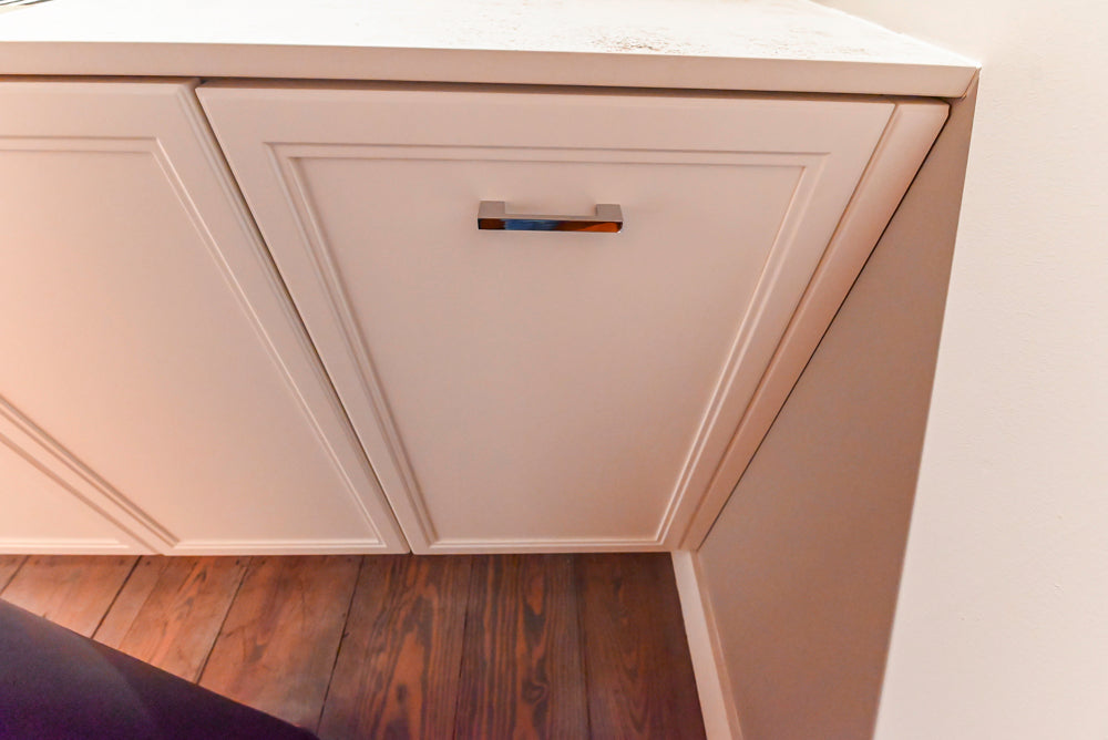 Aster Cucine Modern Two-Tone Kitchen with Dekton Countertops, Wolf Range & Sub-Zero Refrigerator