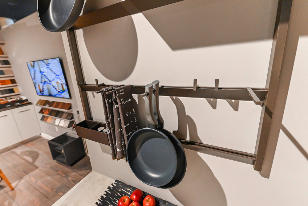 Aster Cucine Modern Two-Tone Kitchen with Dekton Countertops, Wolf Range & Sub-Zero Refrigerator