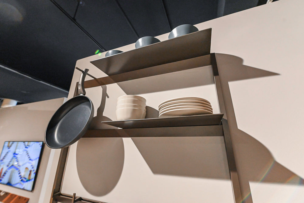 Aster Cucine Modern Two-Tone Kitchen with Dekton Countertops, Wolf Range & Sub-Zero Refrigerator