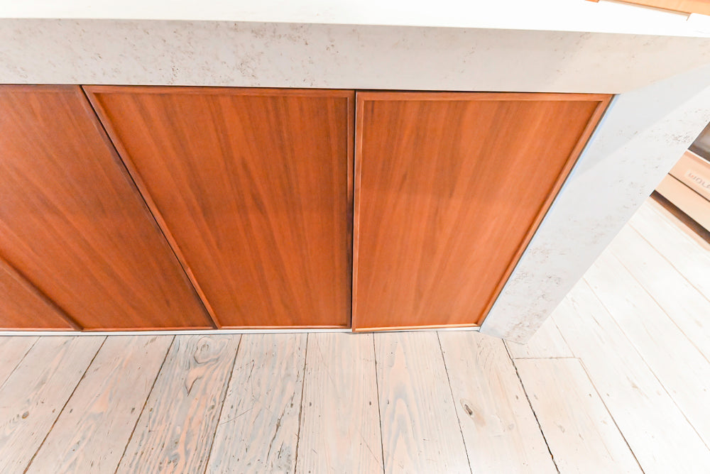 Aster Cucine Modern Two-Tone Kitchen with Dekton Countertops, Wolf Range & Sub-Zero Refrigerator