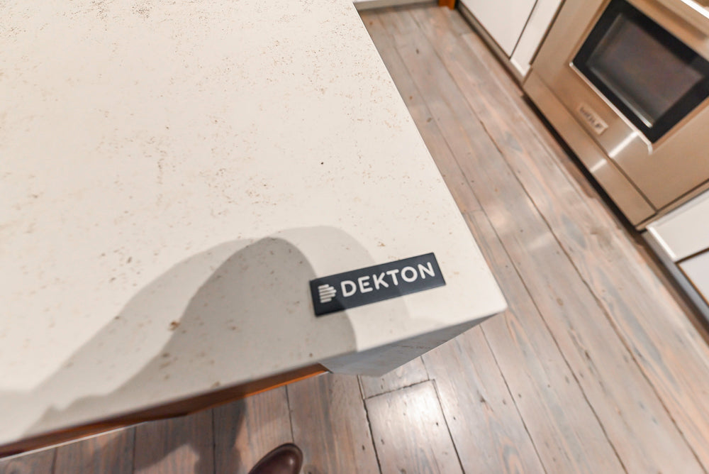 Aster Cucine Modern Two-Tone Kitchen with Dekton Countertops, Wolf Range & Sub-Zero Refrigerator