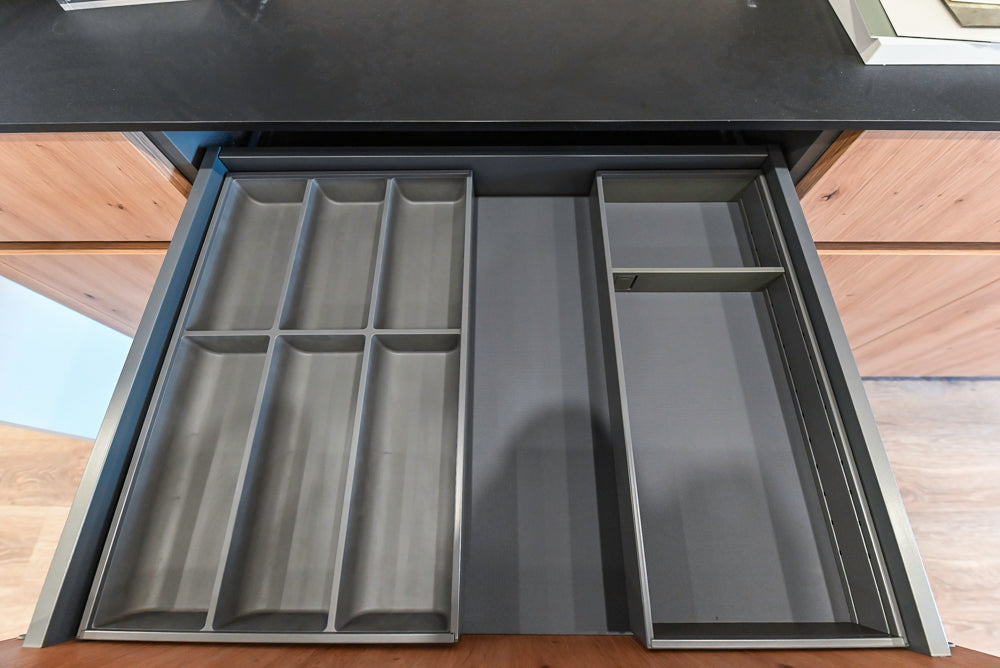 copatlife Modern Textured Wood Look Dry Bar with Wolf Microwave Oven