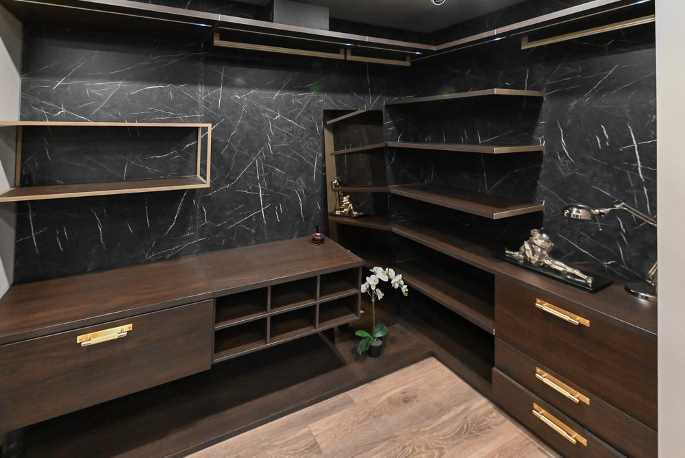 Muretti Modern Aluminum Framed Showroom Display Built-In Wardrobe Closet System