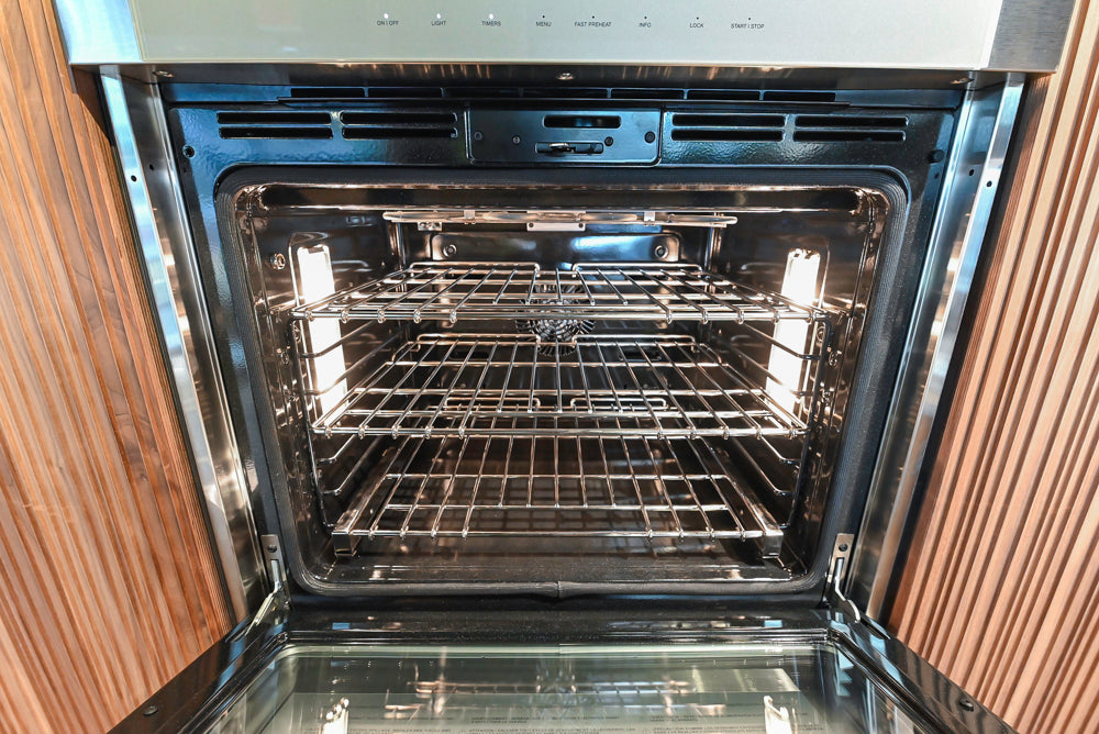 Key Cucine Modern Wood Veneered Kitchen with Neolith Island, Countertops and Appliances