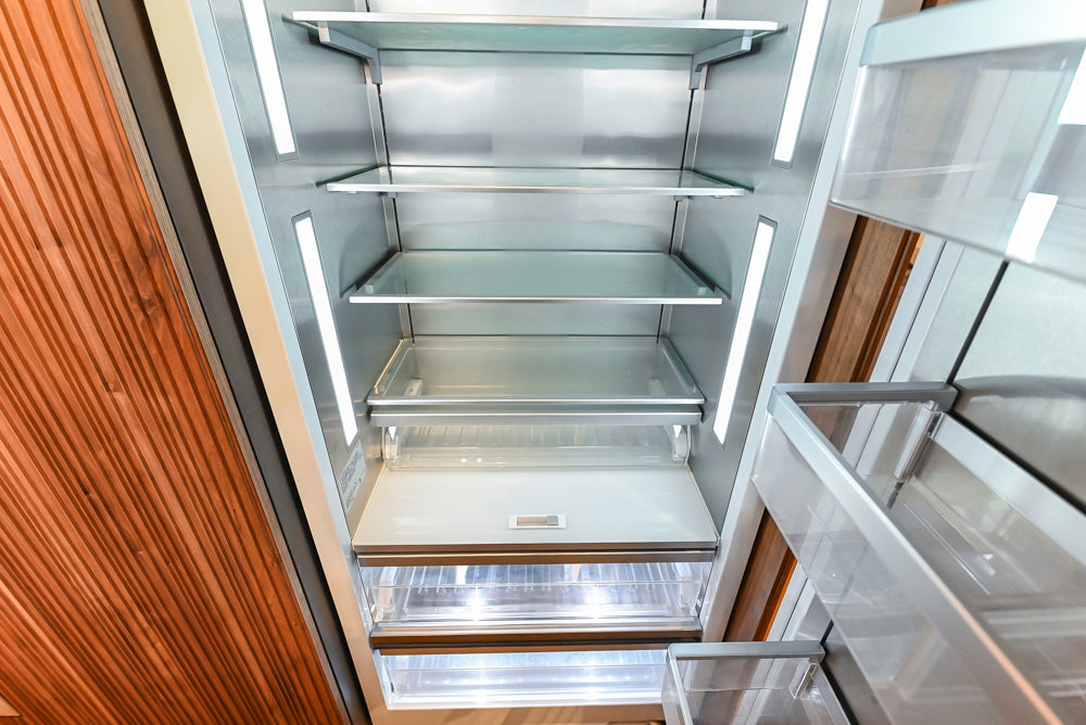 Key Cucine Modern Wood Veneered Kitchen with Neolith Island, Countertops and Appliances