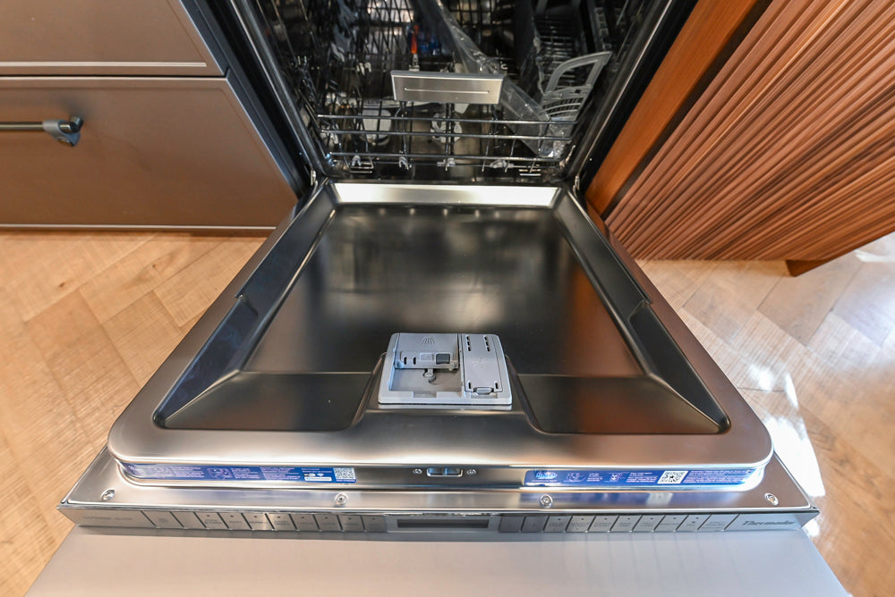 Key Cucine Modern Wood Veneered Kitchen with Neolith Island, Countertops and Appliances