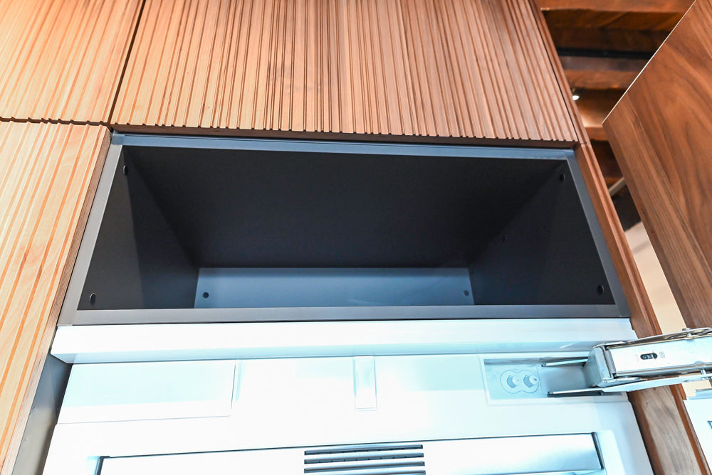 Key Cucine Modern Wood Veneered Kitchen with Neolith Island, Countertops and Appliances