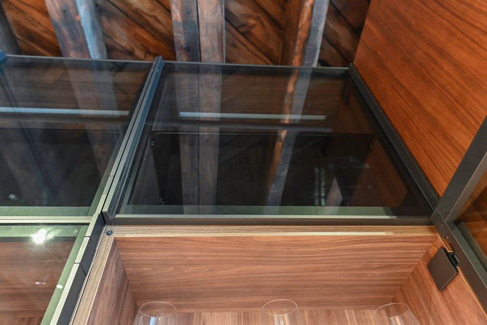 Key Cucine Modern Wood Veneered Kitchen with Neolith Island, Countertops and Appliances