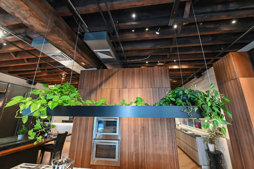 Key Cucine Modern Wood Veneered Kitchen with Neolith Island, Countertops and Appliances