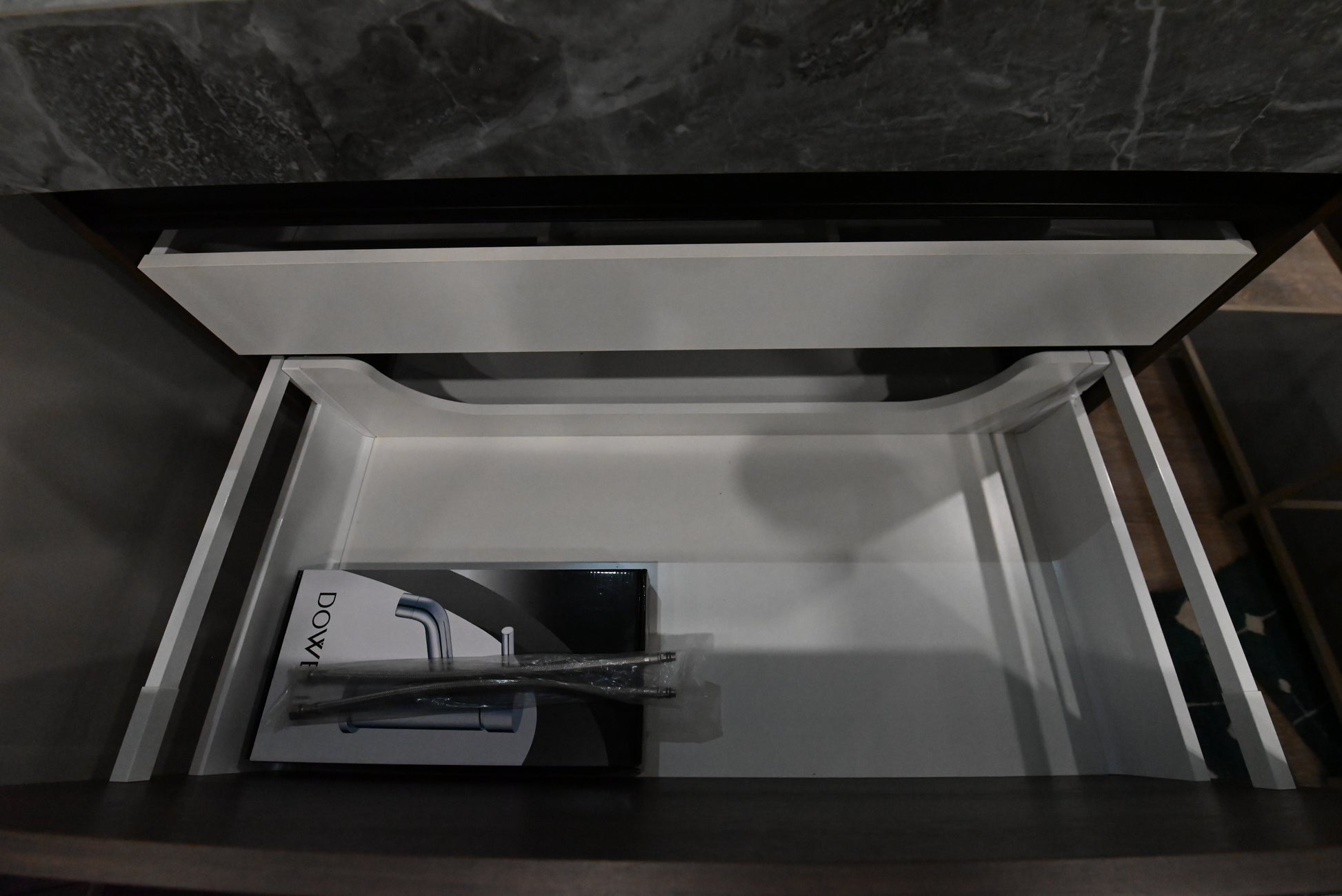 Synergie 41.5" Forestal Dark Floating Vanity with Integrated Sink Top and Faucet