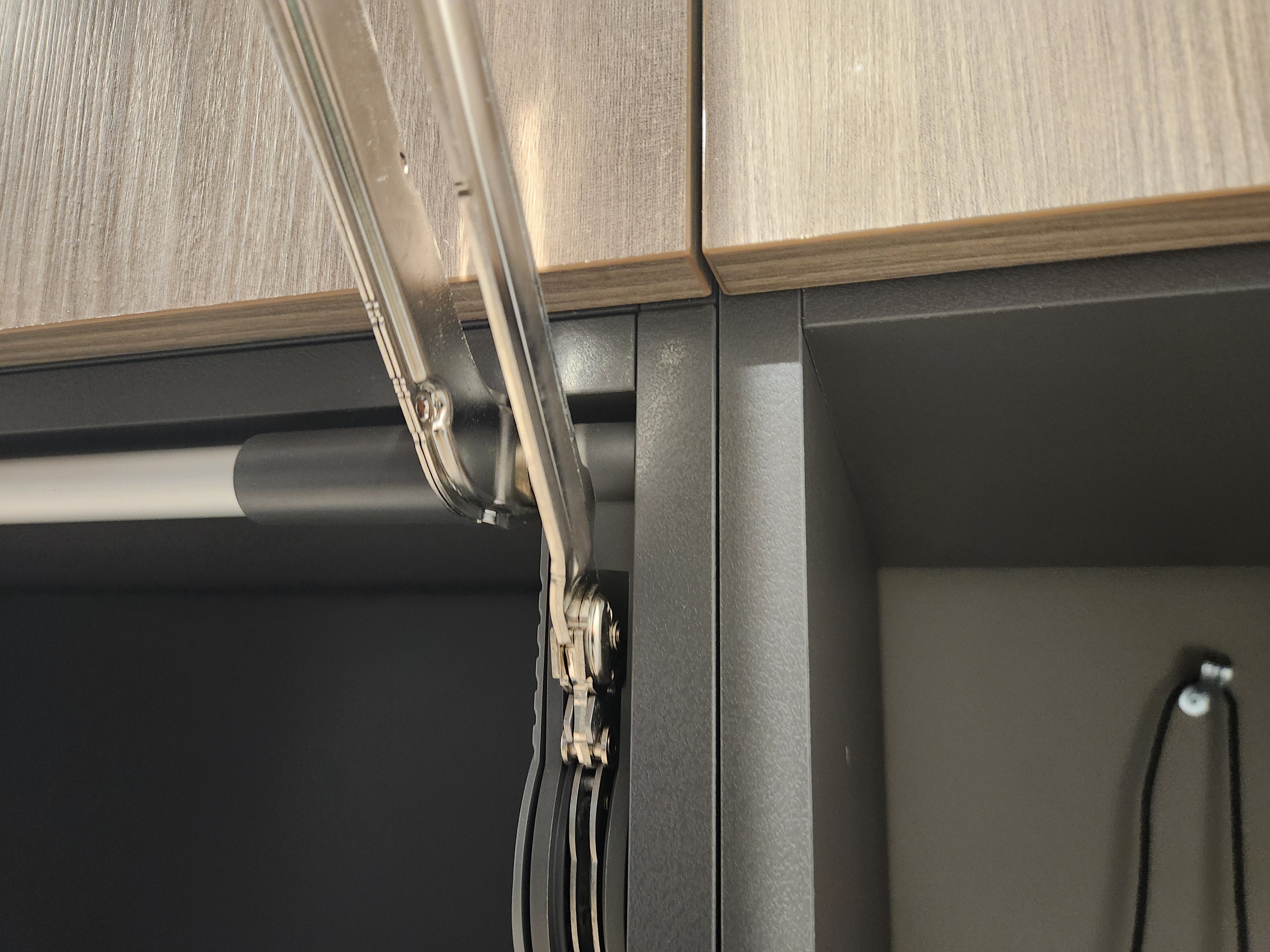 copatlife Modern Elm Biondo Veneer Pantry with Smoked Bronze Glass Cabinet